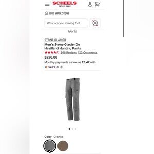 Men's Stone Glacier De Havilland Hunting Pants NWOT